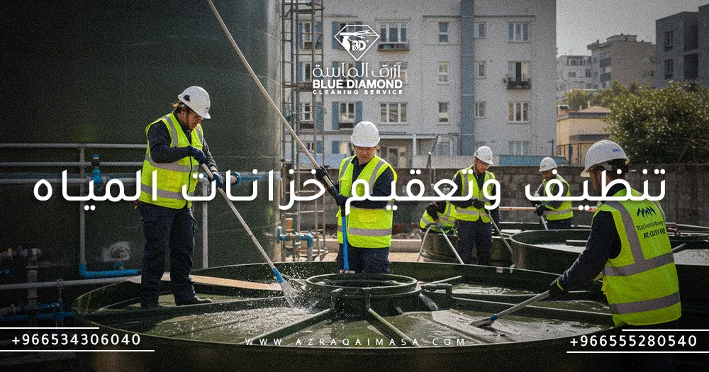 تنظيف وتعقيم خزانات المياه